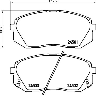 HELLA 8DB 355 012-961 - Kit pastiglie freno, Freno a disco autozon.pro