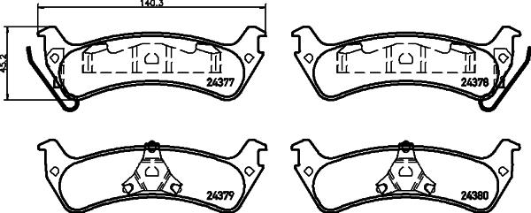 HELLA 8DB 355 012-491 - Kit pastiglie freno, Freno a disco autozon.pro