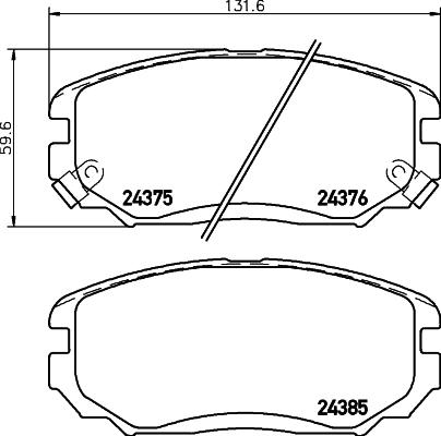 HELLA 8DB 355 012-461 - Kit pastiglie freno, Freno a disco autozon.pro