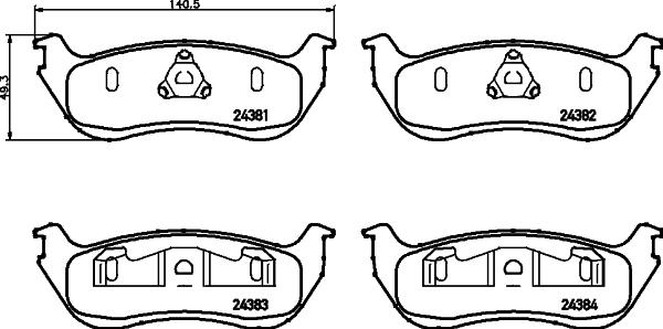 HELLA 8DB 355 012-481 - Kit pastiglie freno, Freno a disco autozon.pro