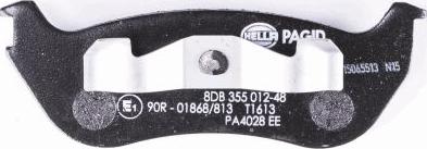 HELLA 8DB 355 012-481 - Kit pastiglie freno, Freno a disco autozon.pro