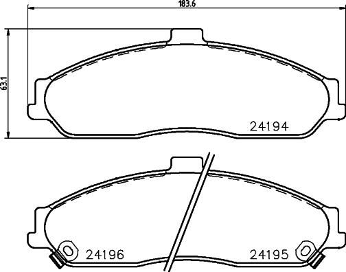 HELLA 8DB 355 012-561 - Kit pastiglie freno, Freno a disco autozon.pro