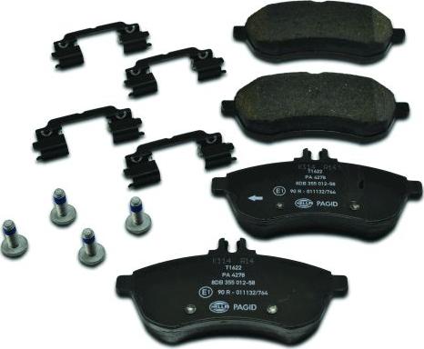 HELLA 8DB 355 012-581 - Kit pastiglie freno, Freno a disco autozon.pro