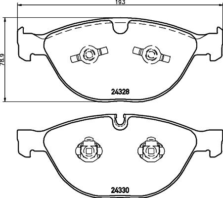 HELLA 8DB 355 012-521 - Kit pastiglie freno, Freno a disco autozon.pro