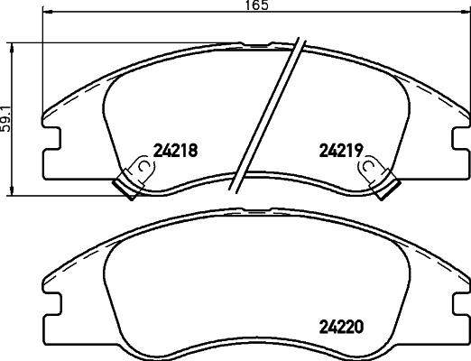 HELLA 8DB 355 012-041 - Kit pastiglie freno, Freno a disco autozon.pro