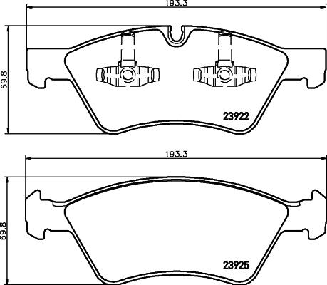 HELLA 8DB 355 012-011 - Kit pastiglie freno, Freno a disco autozon.pro