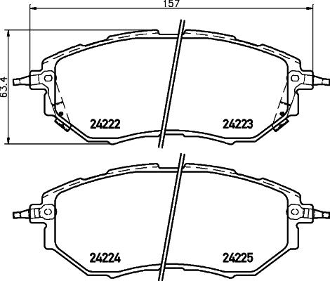 HELLA 8DB 355 012-031 - Kit pastiglie freno, Freno a disco autozon.pro