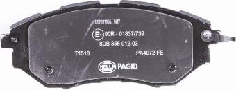 HELLA 8DB 355 012-031 - Kit pastiglie freno, Freno a disco autozon.pro