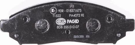 HELLA 8DB 355 012-071 - Kit pastiglie freno, Freno a disco autozon.pro