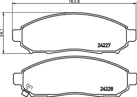 HELLA 8DB 355 012-071 - Kit pastiglie freno, Freno a disco autozon.pro