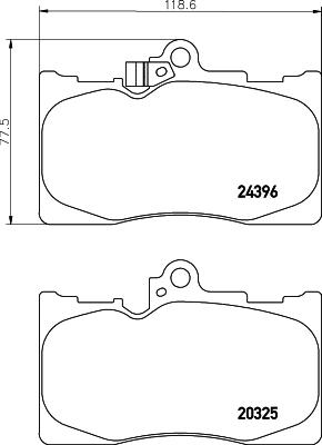 HELLA 8DB 355 012-121 - Kit pastiglie freno, Freno a disco autozon.pro