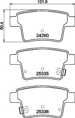 HELLA 8DB 355 012-171 - Kit pastiglie freno, Freno a disco autozon.pro