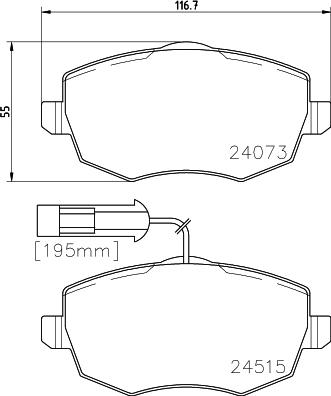 HELLA 8DB 355 012-851 - Kit pastiglie freno, Freno a disco autozon.pro