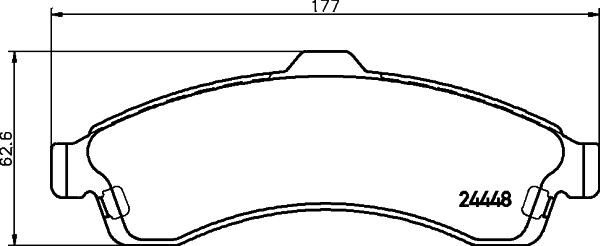 HELLA 8DB 355 012-811 - Kit pastiglie freno, Freno a disco autozon.pro