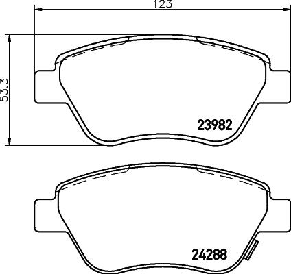 HELLA 8DB 355 012-831 - Kit pastiglie freno, Freno a disco autozon.pro