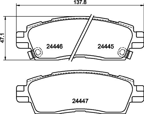 HELLA 8DB 355 012-821 - Kit pastiglie freno, Freno a disco autozon.pro