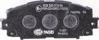 HELLA 8DB 355 012-361 - Kit pastiglie freno, Freno a disco autozon.pro