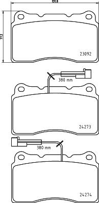 HELLA 8DB 355 012-291 - Kit pastiglie freno, Freno a disco autozon.pro