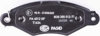 HELLA 8DB 355 012-711 - Kit pastiglie freno, Freno a disco autozon.pro