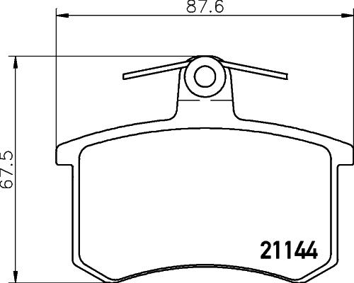 HELLA 8DB 355 017-951 - Kit pastiglie freno, Freno a disco autozon.pro