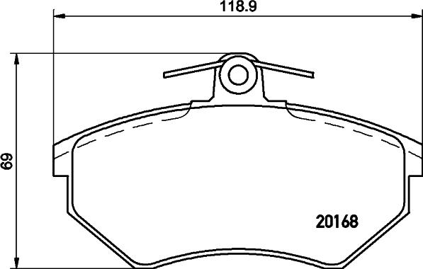 HELLA 8DB 355 017-901 - Kit pastiglie freno, Freno a disco autozon.pro