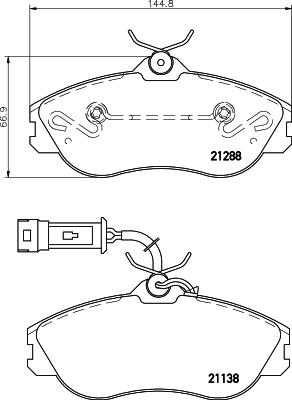 HELLA 8DB 355 017-911 - Kit pastiglie freno, Freno a disco autozon.pro