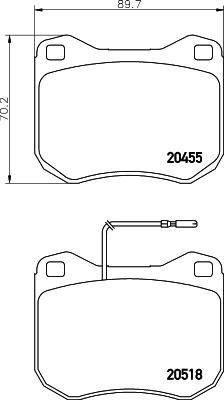 HELLA 8DB 355 017-421 - Kit pastiglie freno, Freno a disco autozon.pro