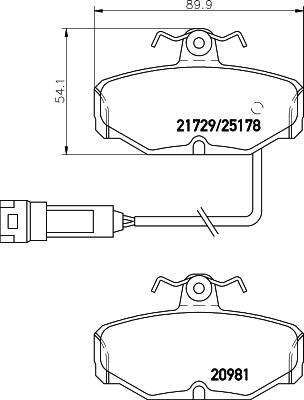 HELLA 8DB 355 017-631 - Kit pastiglie freno, Freno a disco autozon.pro