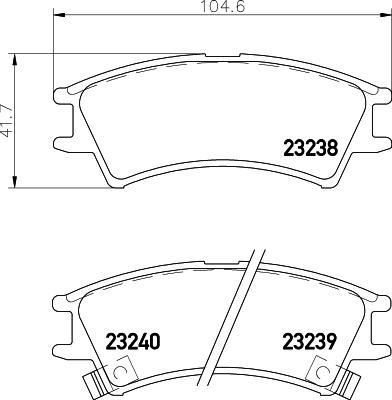 HELLA 8DB 355 017-051 - Kit pastiglie freno, Freno a disco autozon.pro