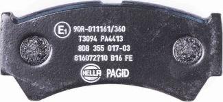 HELLA 8DB 355 017-031 - Kit pastiglie freno, Freno a disco autozon.pro