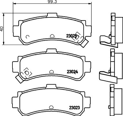 HELLA 8DB 355 017-191 - Kit pastiglie freno, Freno a disco autozon.pro