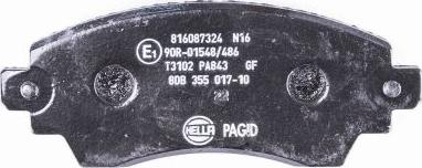 HELLA 8DB 355 017-101 - Kit pastiglie freno, Freno a disco autozon.pro