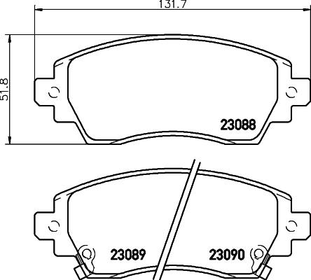 HELLA 8DB 355 017-101 - Kit pastiglie freno, Freno a disco autozon.pro