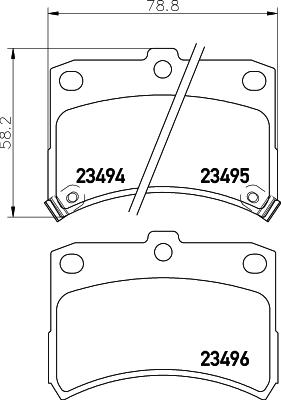 HELLA 8DB 355 017-121 - Kit pastiglie freno, Freno a disco autozon.pro