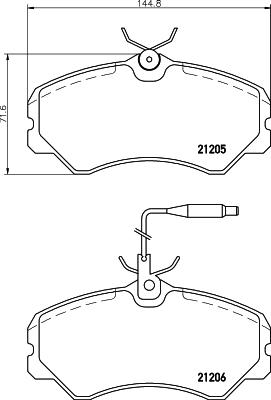 HELLA 8DB 355 017-841 - Kit pastiglie freno, Freno a disco autozon.pro