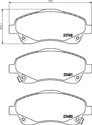 HELLA 8DB 355 017-321 - Kit pastiglie freno, Freno a disco autozon.pro