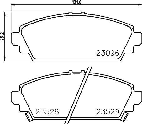 HELLA 8DB 355 017-261 - Kit pastiglie freno, Freno a disco autozon.pro