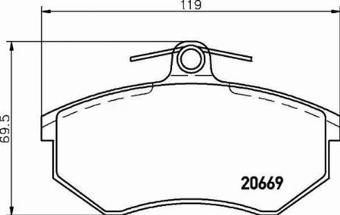 HELLA 8DB 355 021-111 - Kit pastiglie freno, Freno a disco autozon.pro