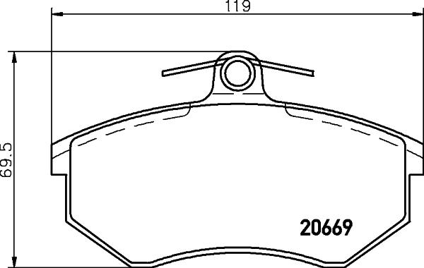 HELLA 8DB 355 017-701 - Kit pastiglie freno, Freno a disco autozon.pro