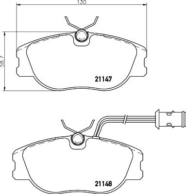 HELLA 8DB 355 017-781 - Kit pastiglie freno, Freno a disco autozon.pro