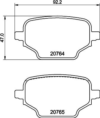 HELLA 8DB 355 039-911 - Kit pastiglie freno, Freno a disco autozon.pro