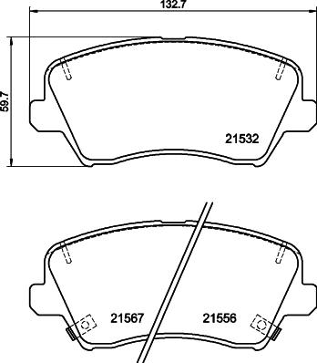 HELLA 8DB 355 039-971 - Kit pastiglie freno, Freno a disco autozon.pro