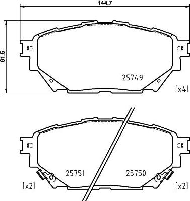 HELLA 8DB 355 039-471 - Kit pastiglie freno, Freno a disco autozon.pro