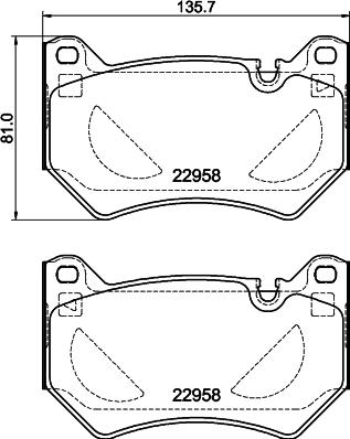 HELLA 8DB 355 039-511 - Kit pastiglie freno, Freno a disco autozon.pro