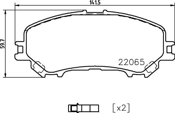 HELLA 8DB 355 039-571 - Kit pastiglie freno, Freno a disco autozon.pro