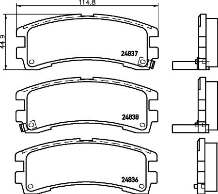 HELLA 8DB 355 039-641 - Kit pastiglie freno, Freno a disco autozon.pro