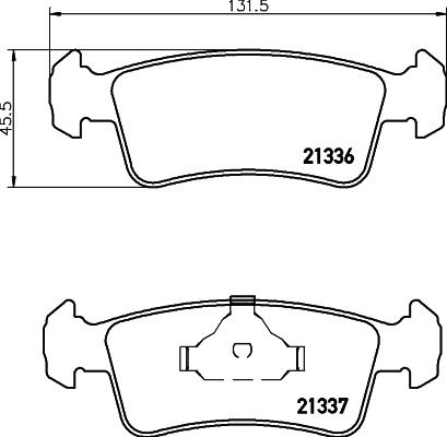 HELLA 8DB 355 039-621 - Kit pastiglie freno, Freno a disco autozon.pro