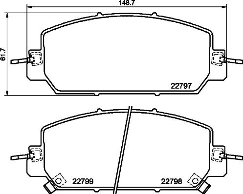 HELLA 8DB 355 039-091 - Kit pastiglie freno, Freno a disco autozon.pro