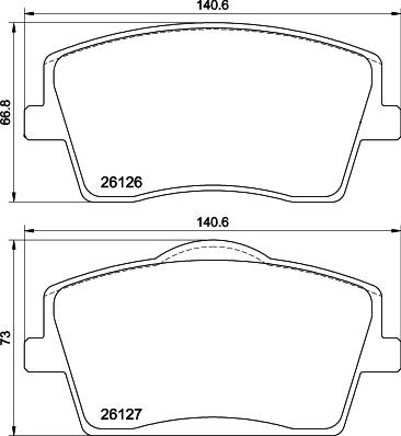 HELLA 8DB 355 039-001 - Kit pastiglie freno, Freno a disco autozon.pro