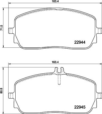 HELLA 8DB 355 039-011 - Kit pastiglie freno, Freno a disco autozon.pro